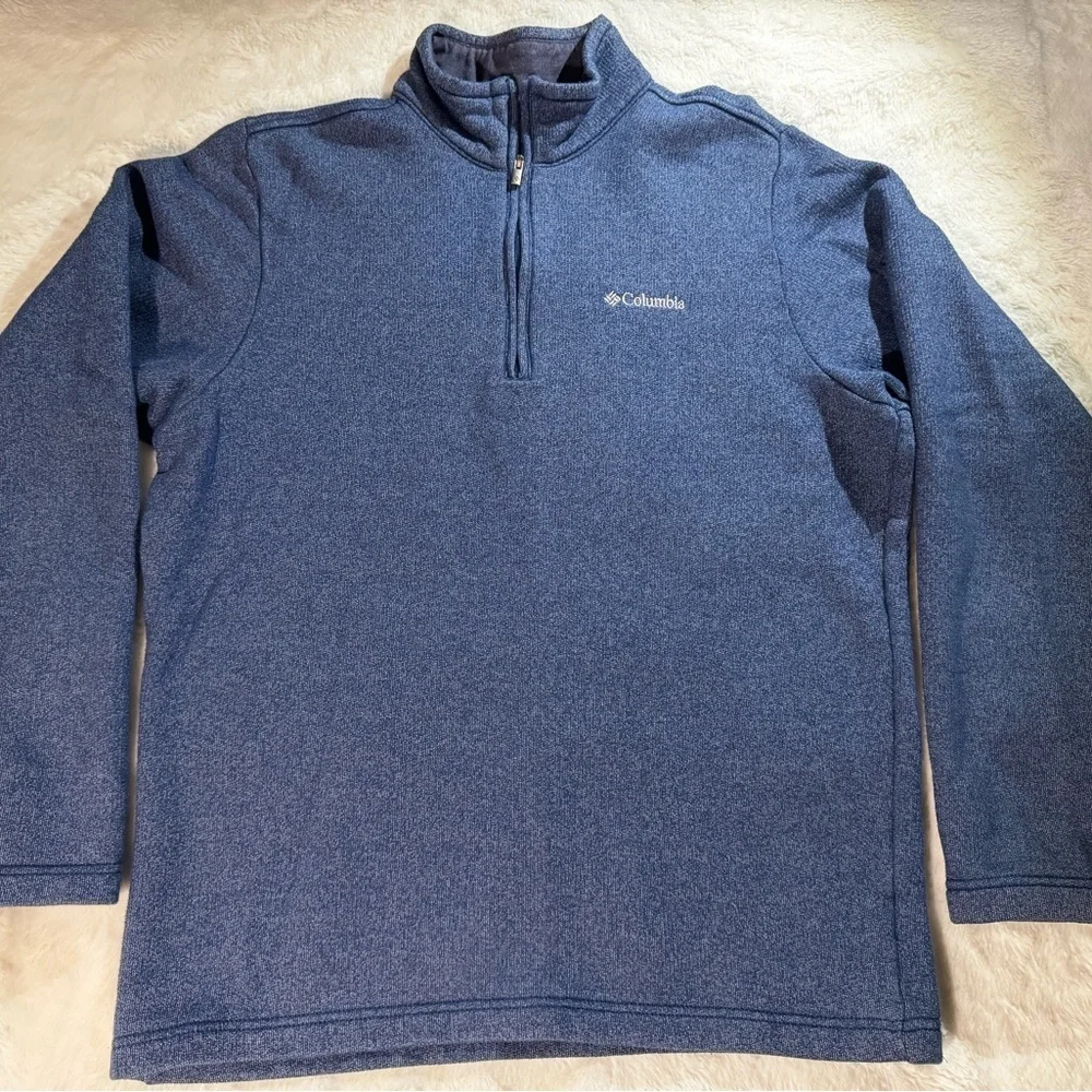 Columbia Blue Quarter Zip Pullover
